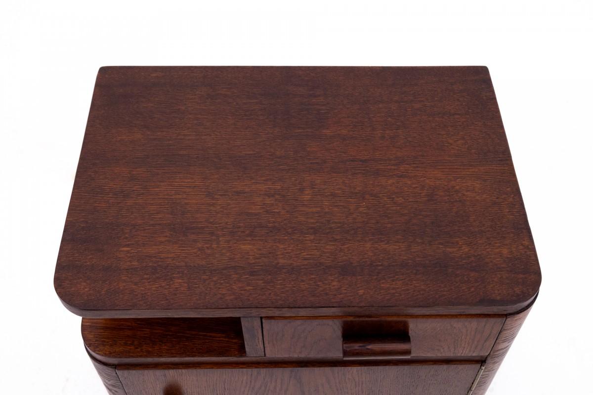 Art Deco bedside tables, mid-20th century, Poland. For Sale 1