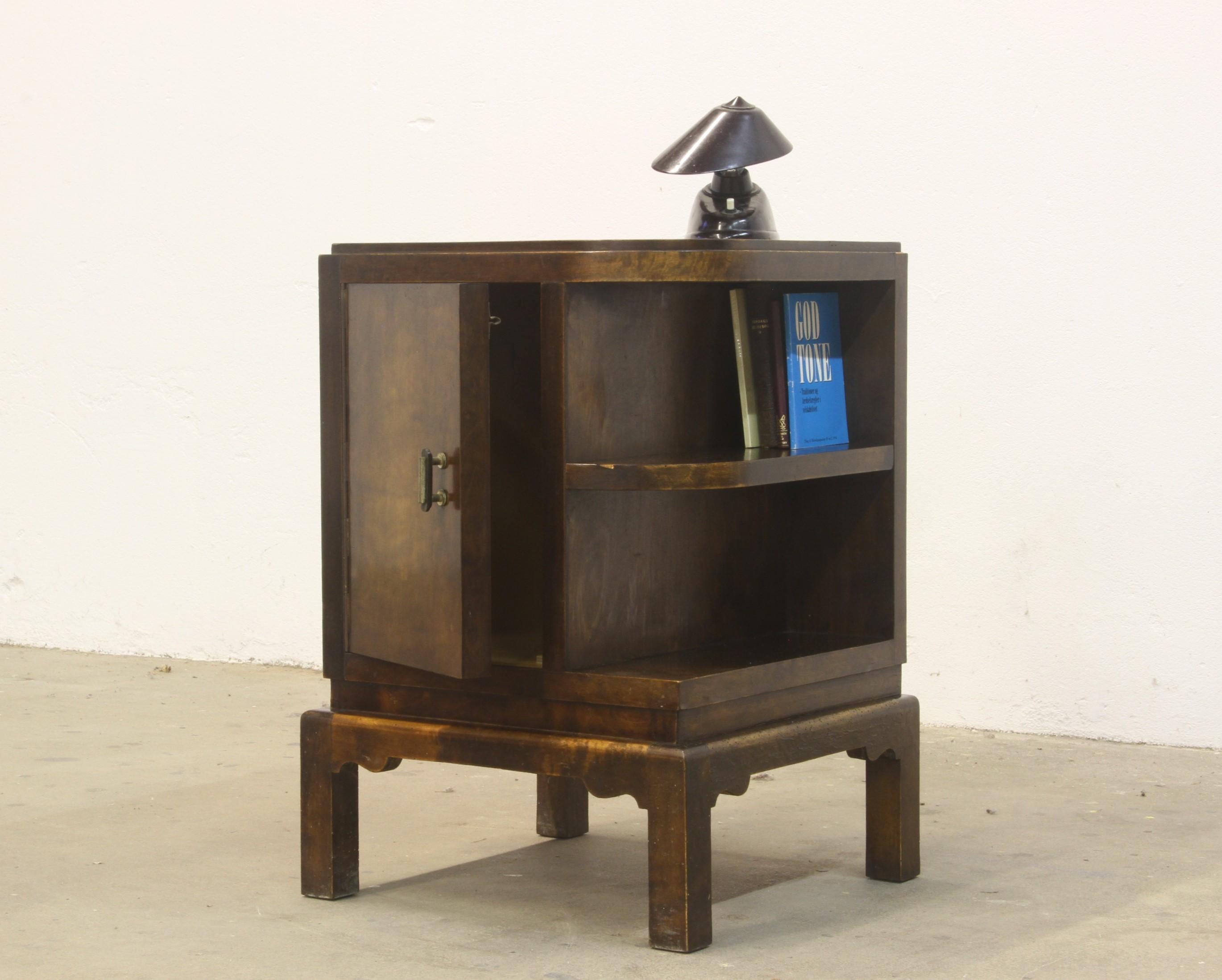 Art Deco Bedside Tables, Nighstand, 1930s Danmark For Sale 8