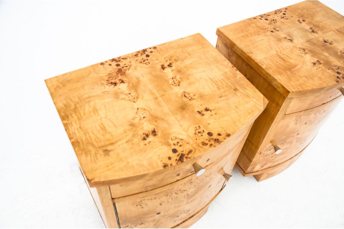Polish Art Deco Bedside Tables, Poland, 1950s, After Renovation