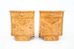 Art Deco Bedside Tables, Poland, 1950s, After Renovation