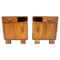 Art Deco Bedside Tables, Poland, 1950s, After Renovation