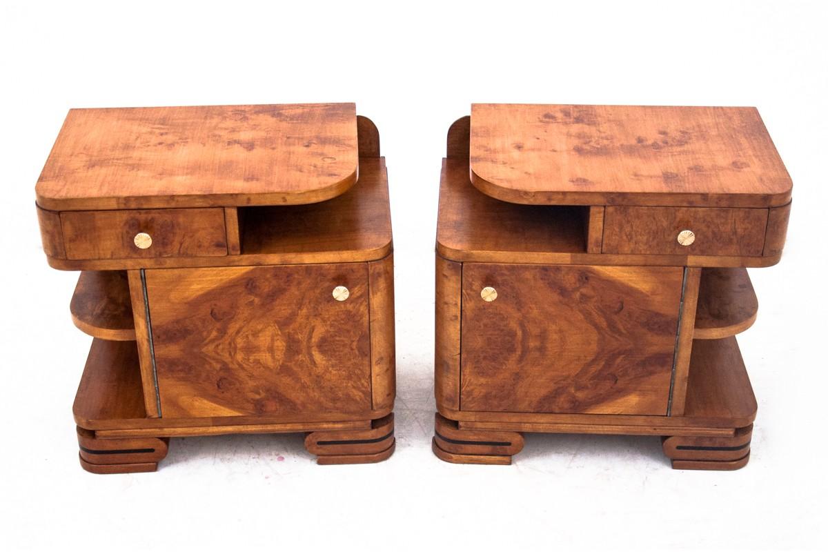 Art Deco Bedside Tables, Poland, 1950s 4