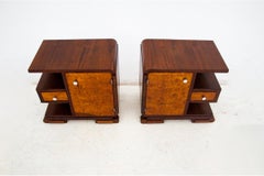 Art Deco Bedside Tables, Poland, 1950s