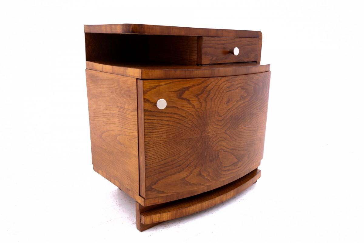 Art Deco bedside tables, Poland, 1950s. In Good Condition In Chorzów, PL