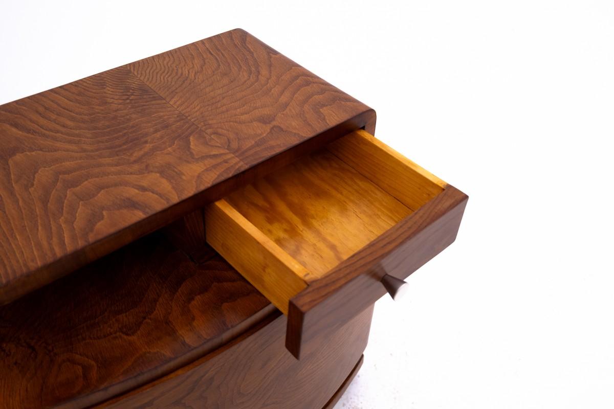 20th Century Art Deco bedside tables, Poland, 1950s.