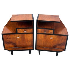 Art Deco Bedside Tables, Poland, 1950s