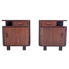 Art Deco Bedside Tables, Poland, 1950s