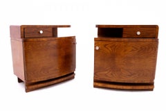 Art Deco bedside tables, Poland, 1950s.