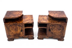 Art Deco Bedside Tables, Poland, 1960s