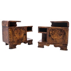 Art Deco Bedside Tables, Poland, 1960s