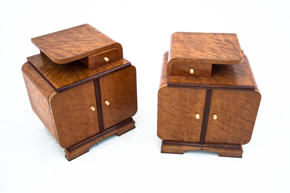 A set of bedside tables from the mid-twentieth century. Furniture in very good condition, after professional renovation.

Dimensions: height 58 cm / width 52 cm / depth 40 cm.