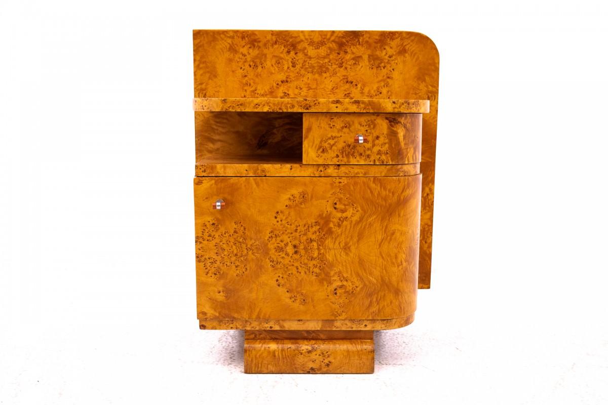 Bois Tables de chevet Art déco, Pologne, vers 1930. en vente