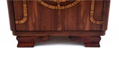 Art Deco Bedside Tables with Unique Carving, Poland, 1940s