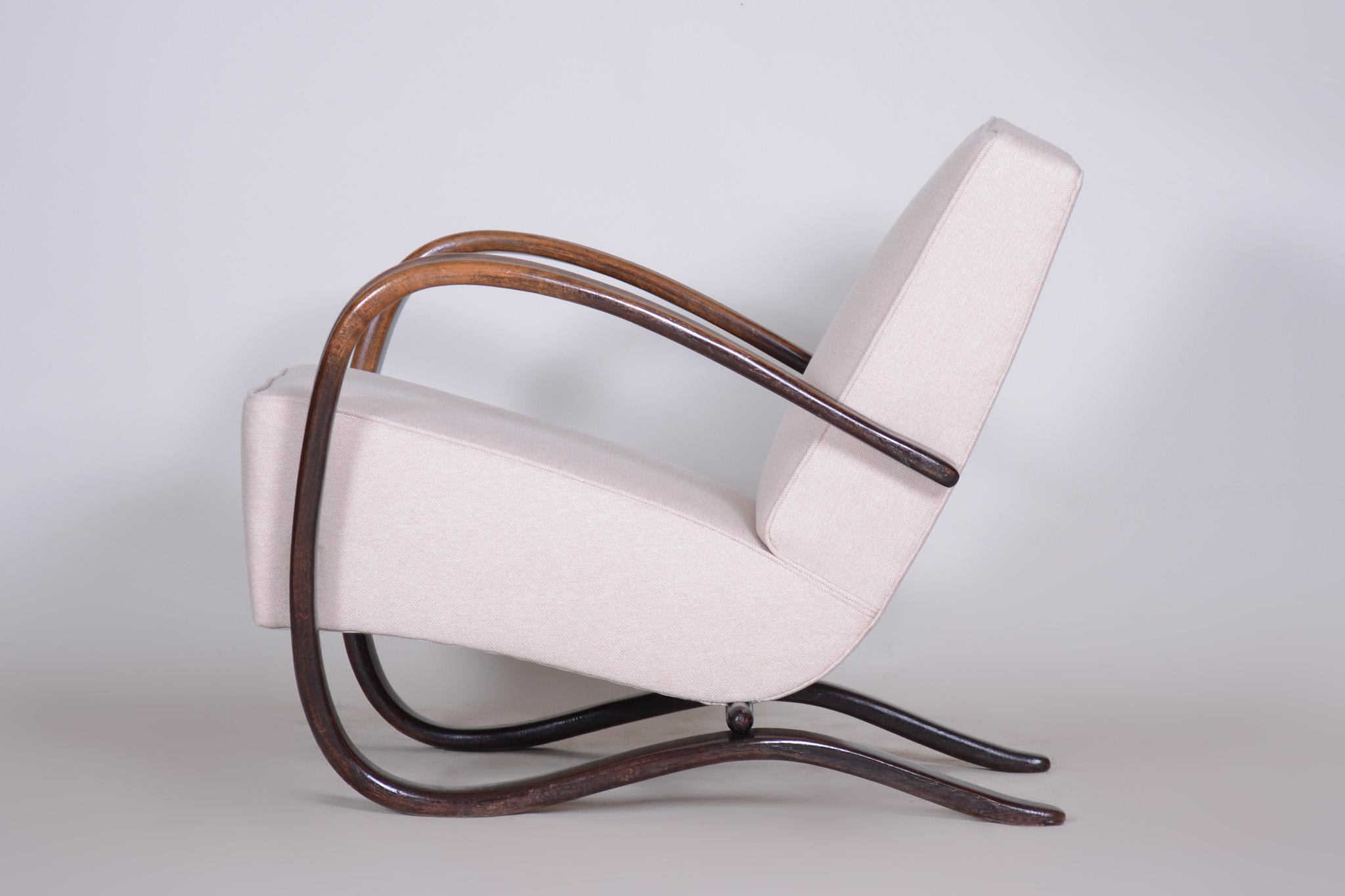 Art Deco Beech Armchair H-269 from Czechoslovakia by Jindrich Halabala, 1930s 4