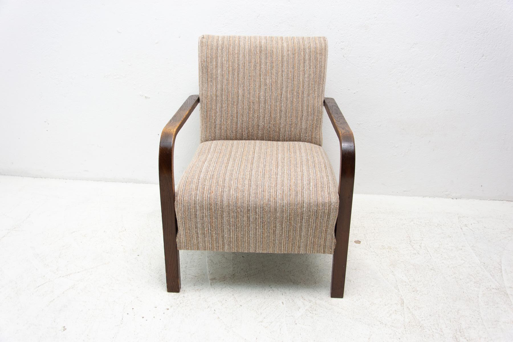  ART DECO beechwood armchairs, 1930´s, Bohemia, set of 2 4