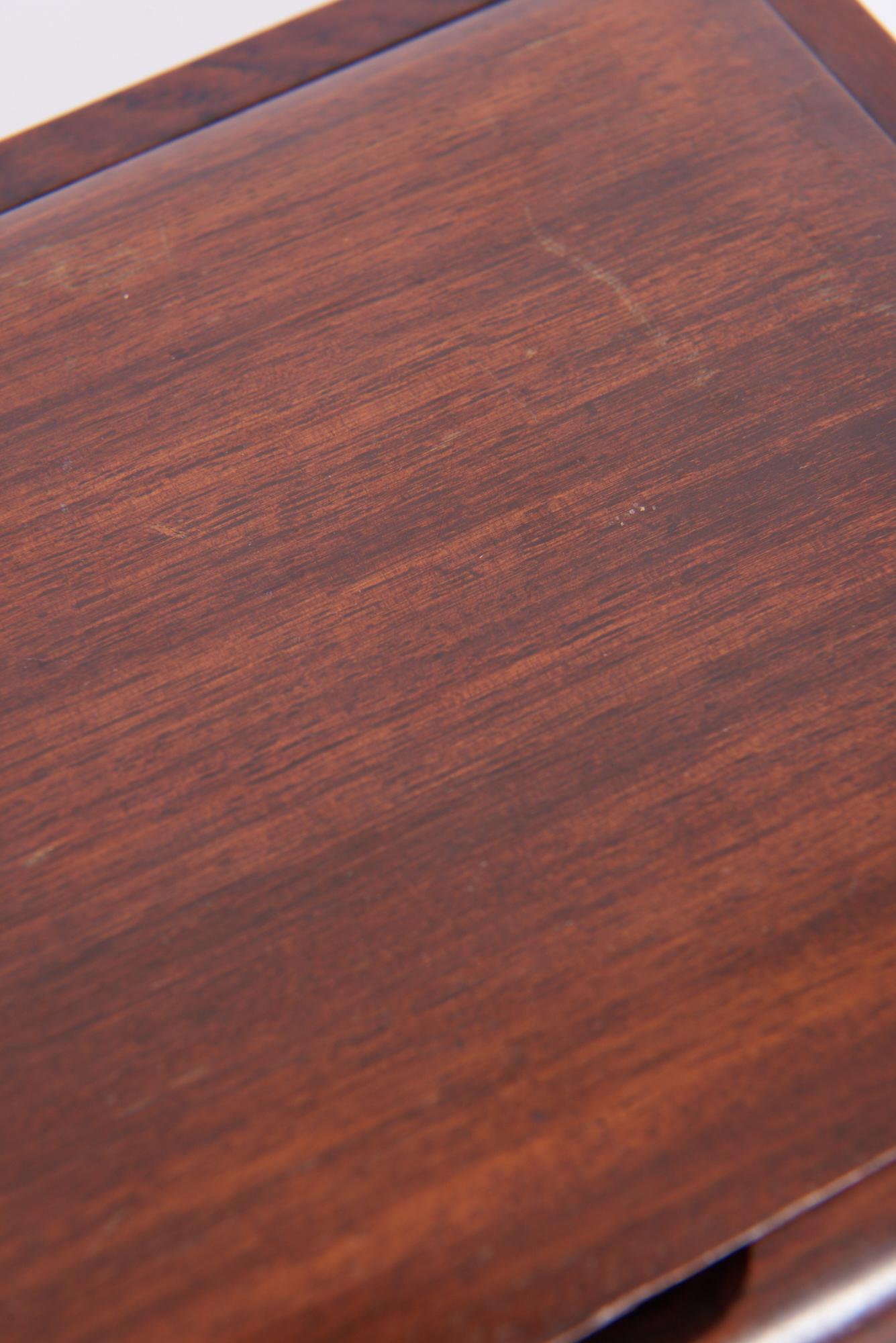 Caja Art Decó de madera de haya mediados del siglo XX