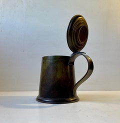 Art Deco Beer Mug in Patinated Bronze, 1930s