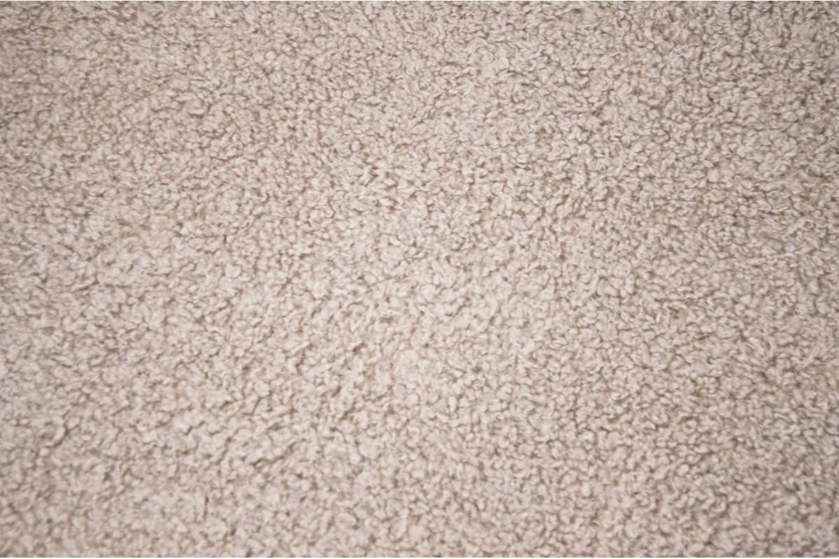 Laine Fauteuil Art Déco beige bouclé, République tchèque en vente