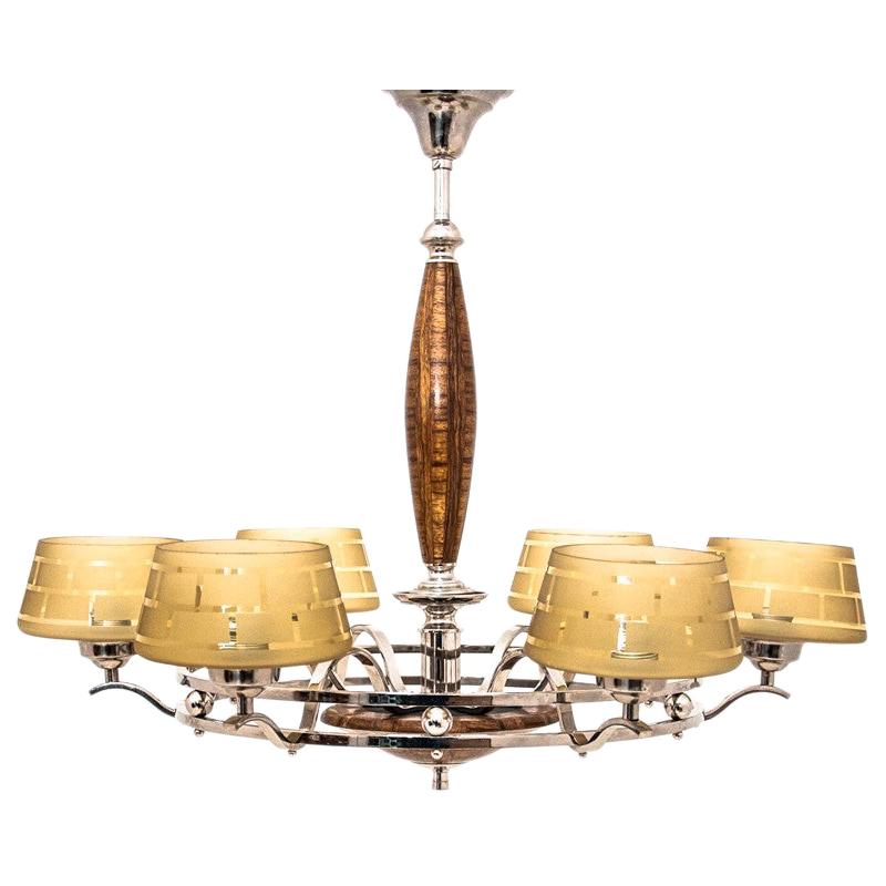 Art Deco Beige Chandelier Ceiling Lamp