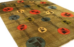 Art Decò Turkish Rug, 1950-1970