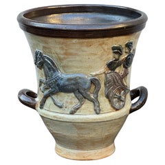Art Deco Belgium Stoneware Jardiniere Planter Large Sized Bouffioulx Armogres