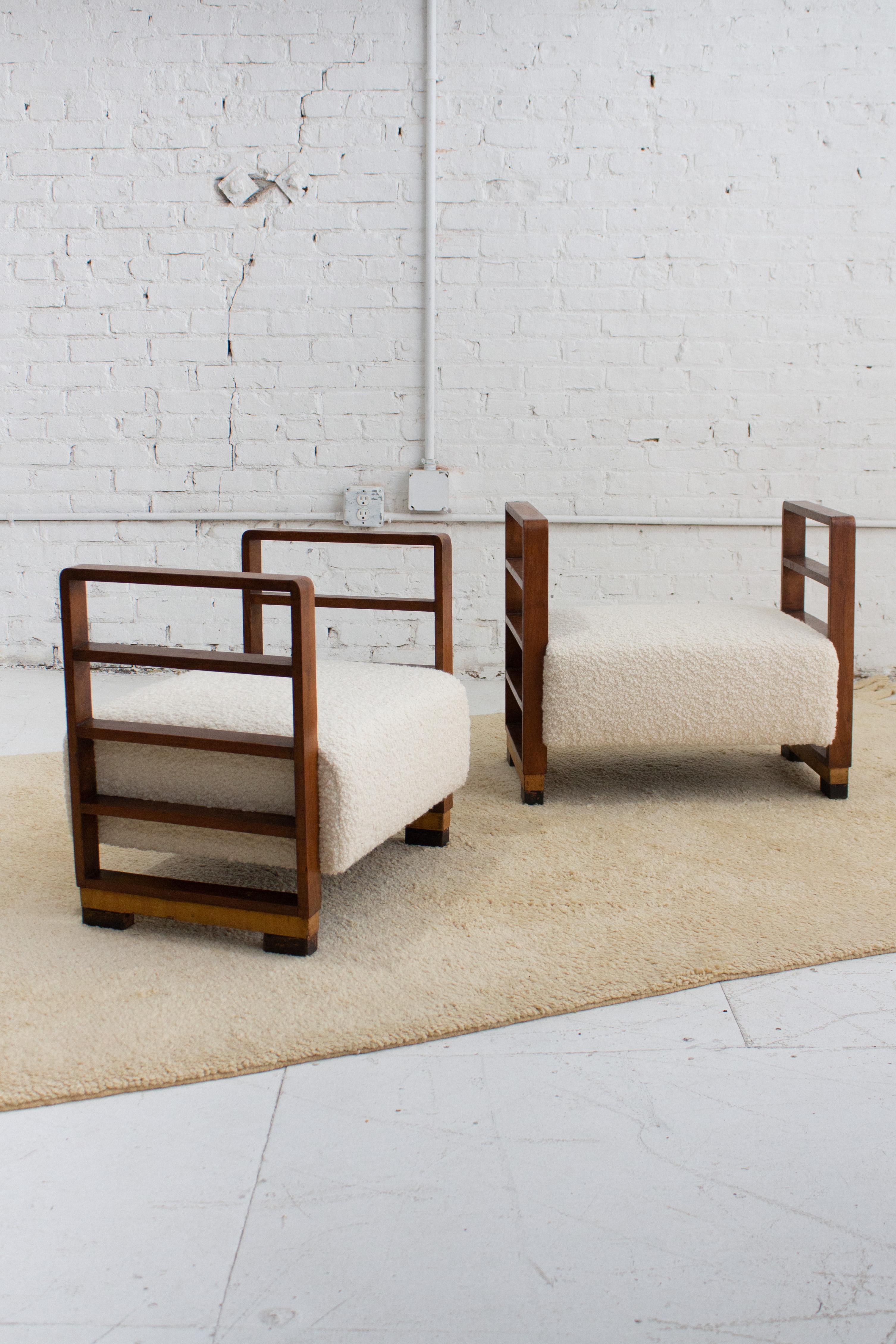 Art Deco Benches Attributed to Paolo Buffa for Arrighi - a Pair In Fair Condition In Brooklyn, NY
