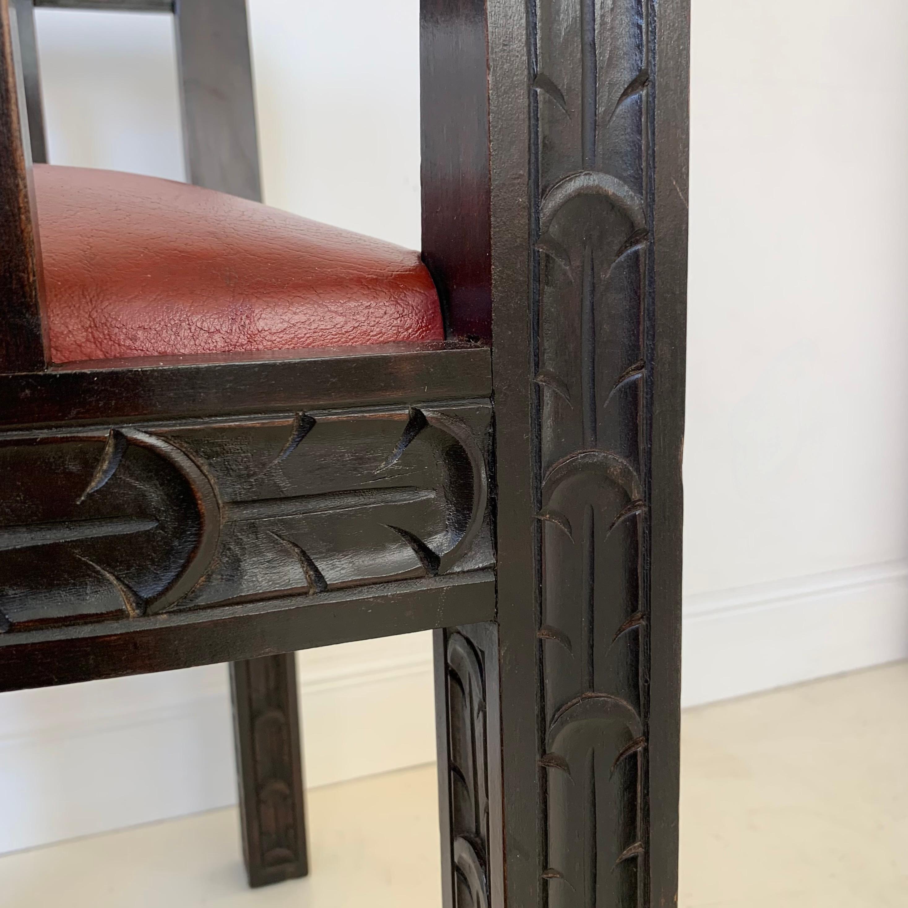 Sillón Art Déco Benjamin Gomez Atribuido, circa 1930, Francia. en venta 4