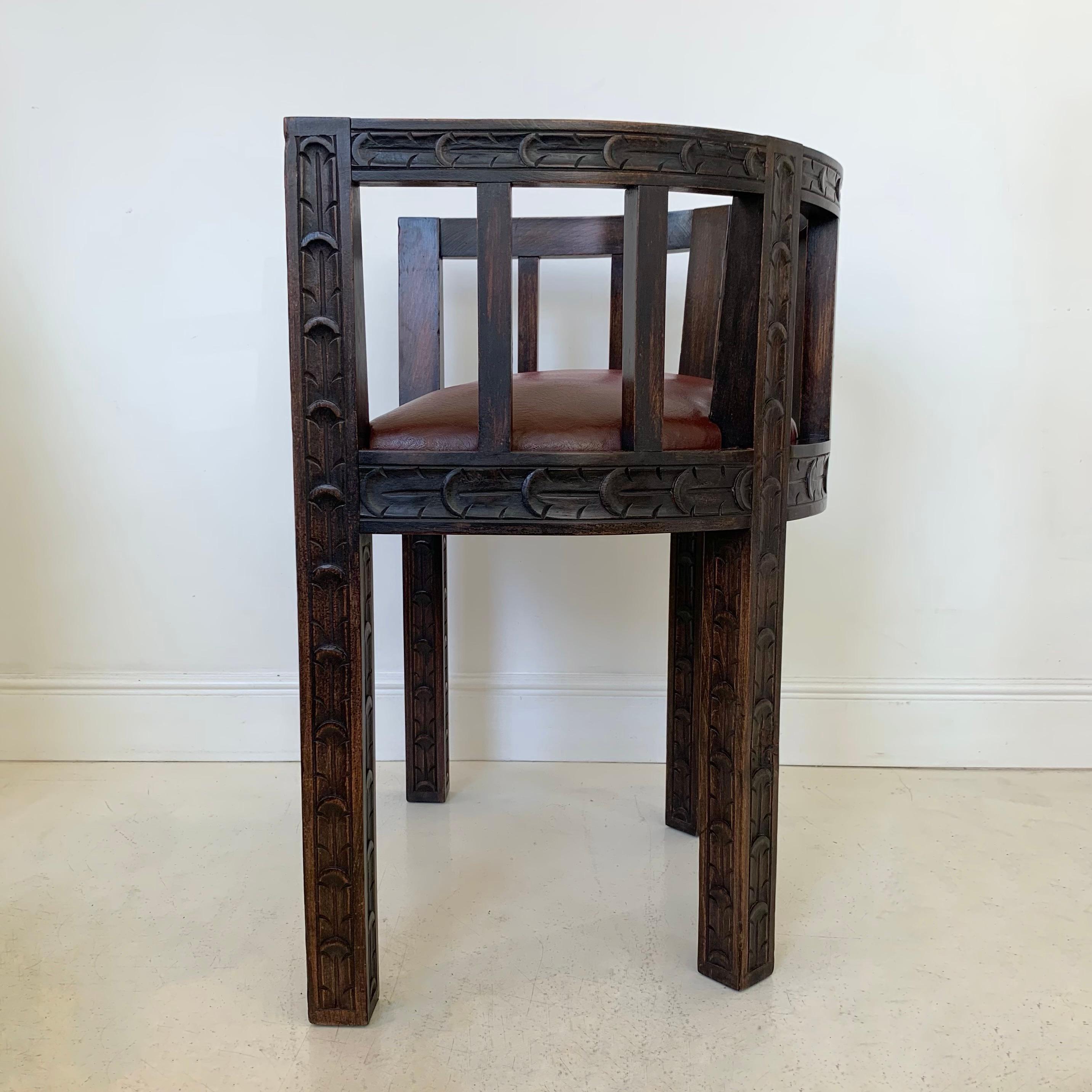Sillón Art Déco Benjamin Gomez Atribuido, circa 1930, Francia. Tallado en venta