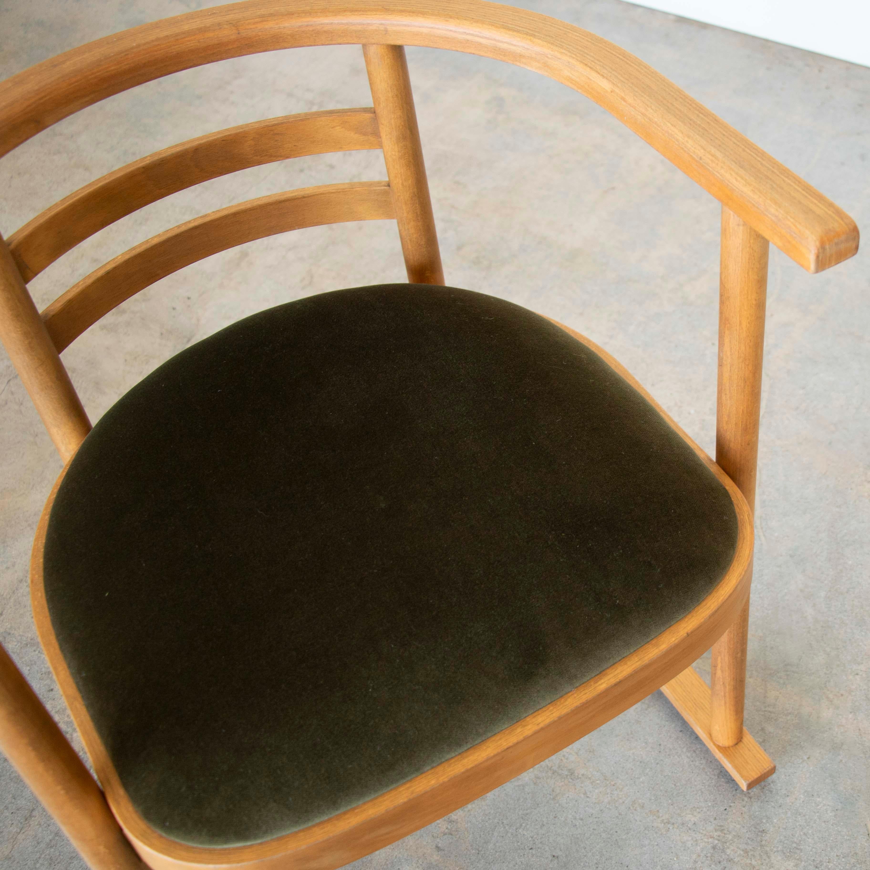 Sedie in bengala Art Déco nello stile di Josef Hoffmann, set di 4 pezzi in vendita 5