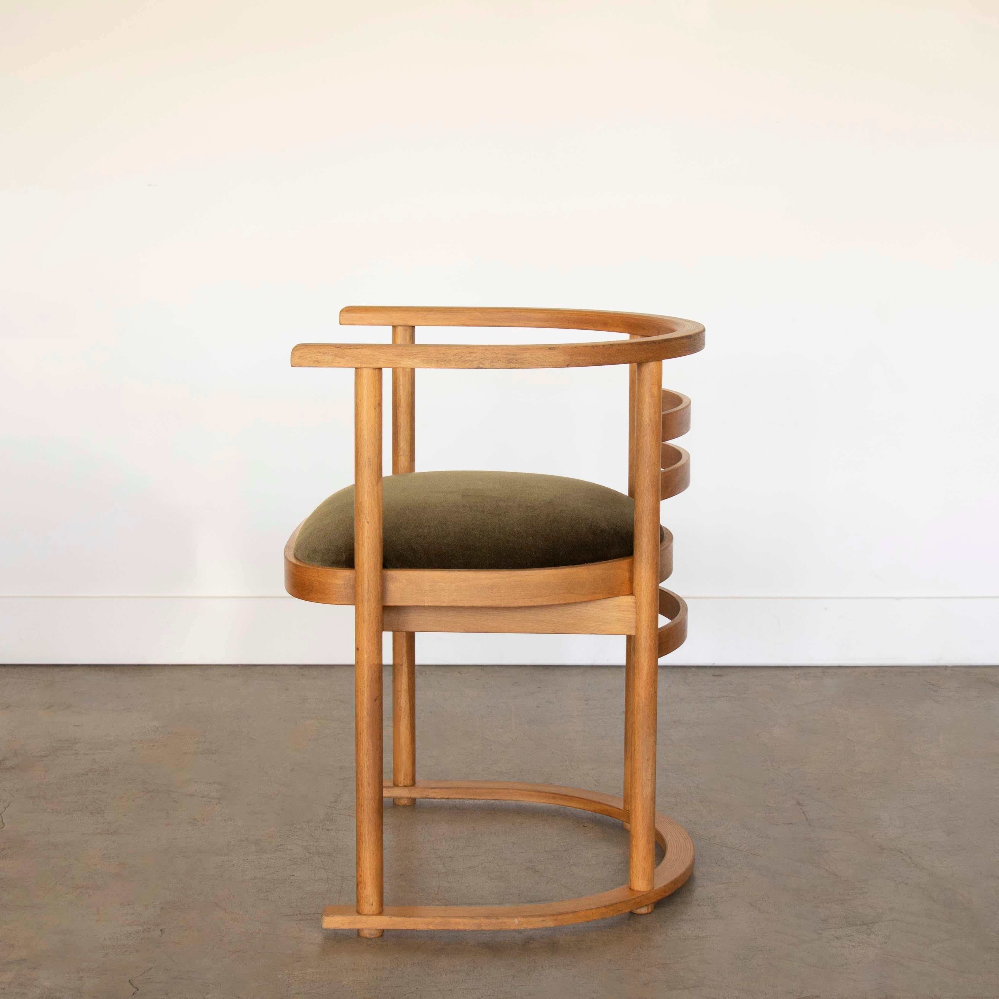 Sedie in bengala Art Déco nello stile di Josef Hoffmann, set di 4 pezzi in vendita 1