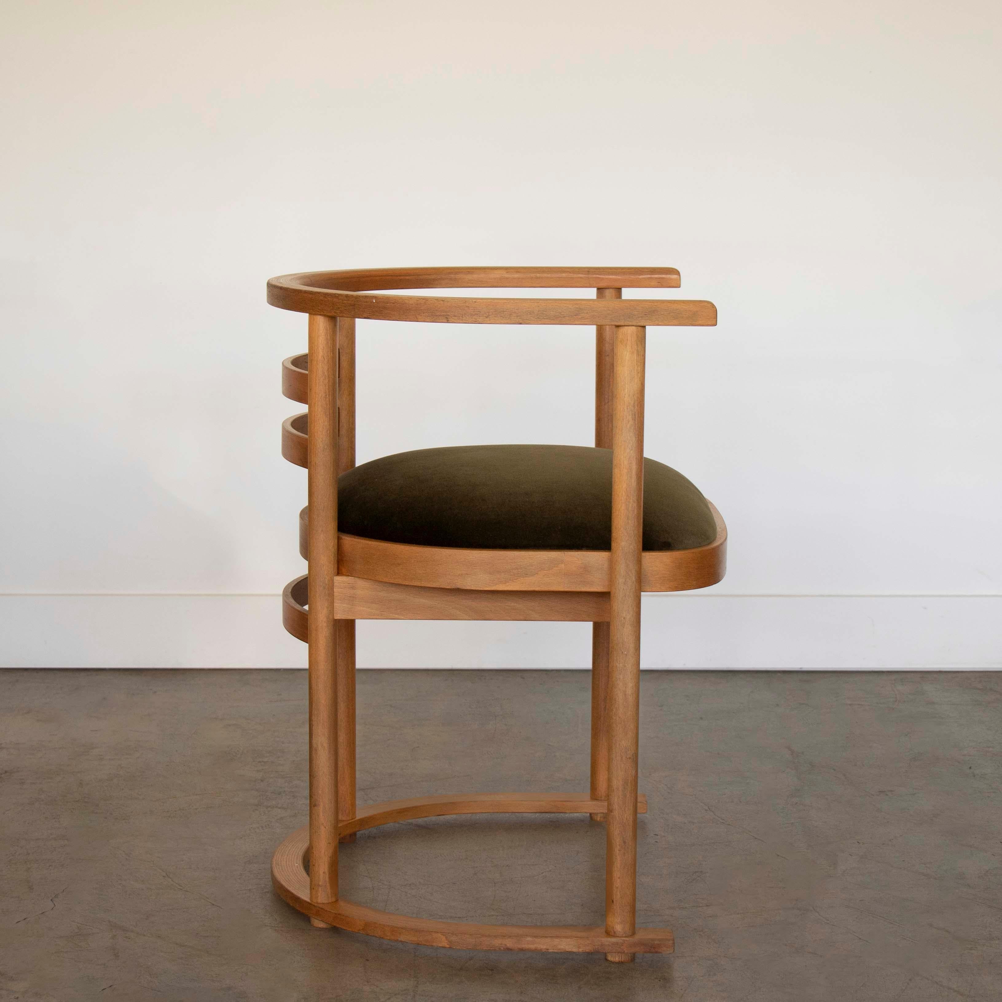 Sedie in bengala Art Déco nello stile di Josef Hoffmann, set di 4 pezzi in vendita 3