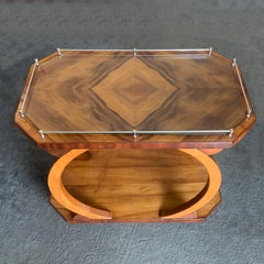 Art Deco Bentwood Circular Trolley Bar Cart