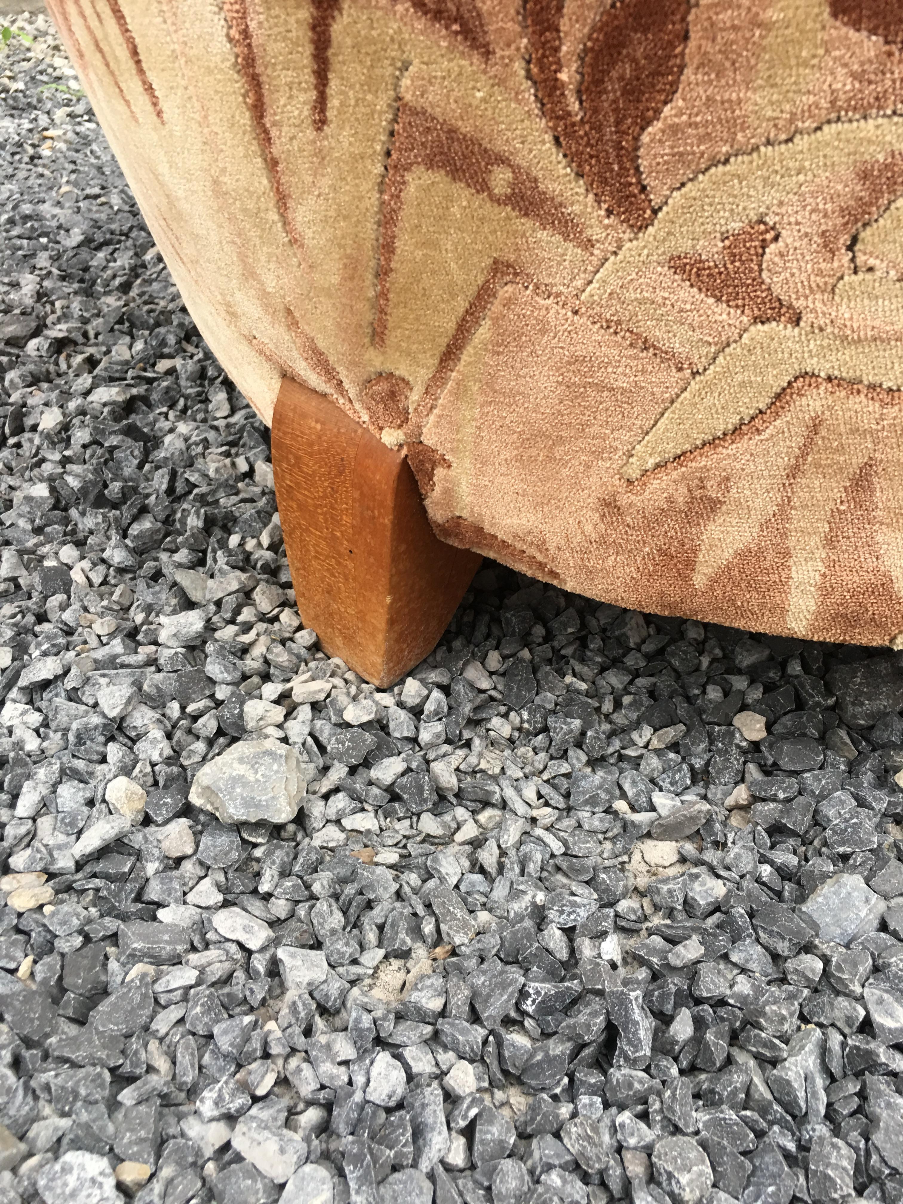 Art Deco Bergere Chair in Walnut and Velvet, circa 1930 For Sale 3
