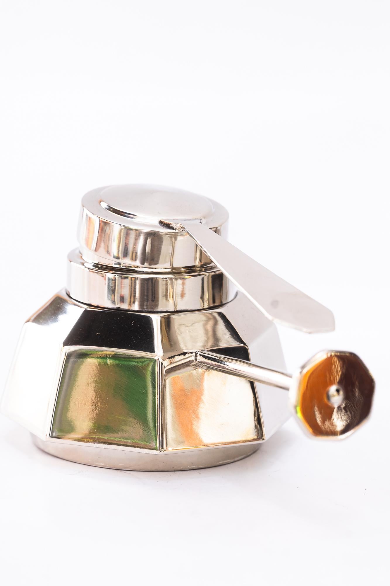 Art Deco Berndorf ( marked ) Alpaca water boiler set vienna around 1920s For Sale 8
