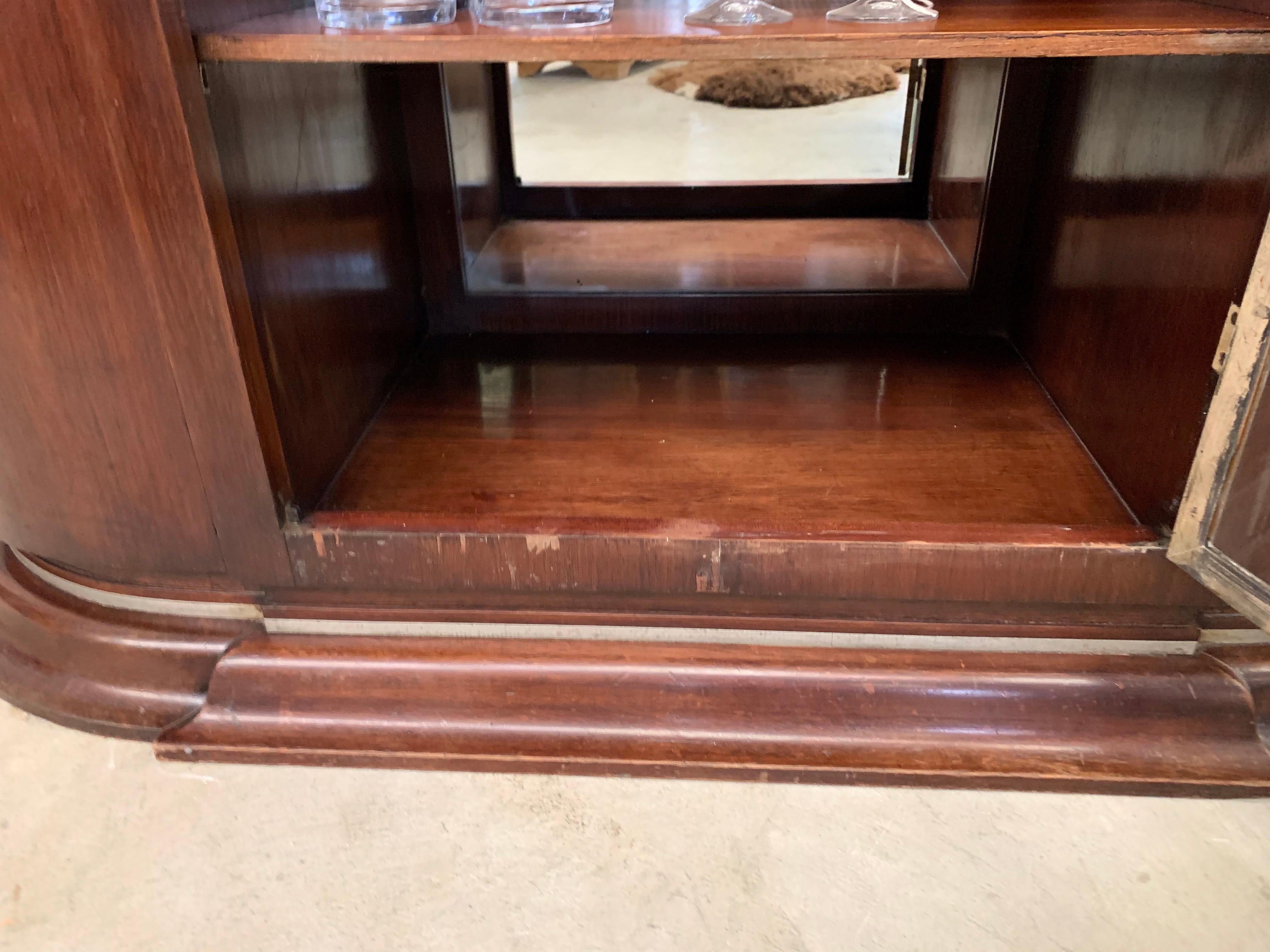 Art Deco Beverage Portoro Marble Top, Liquor 1920