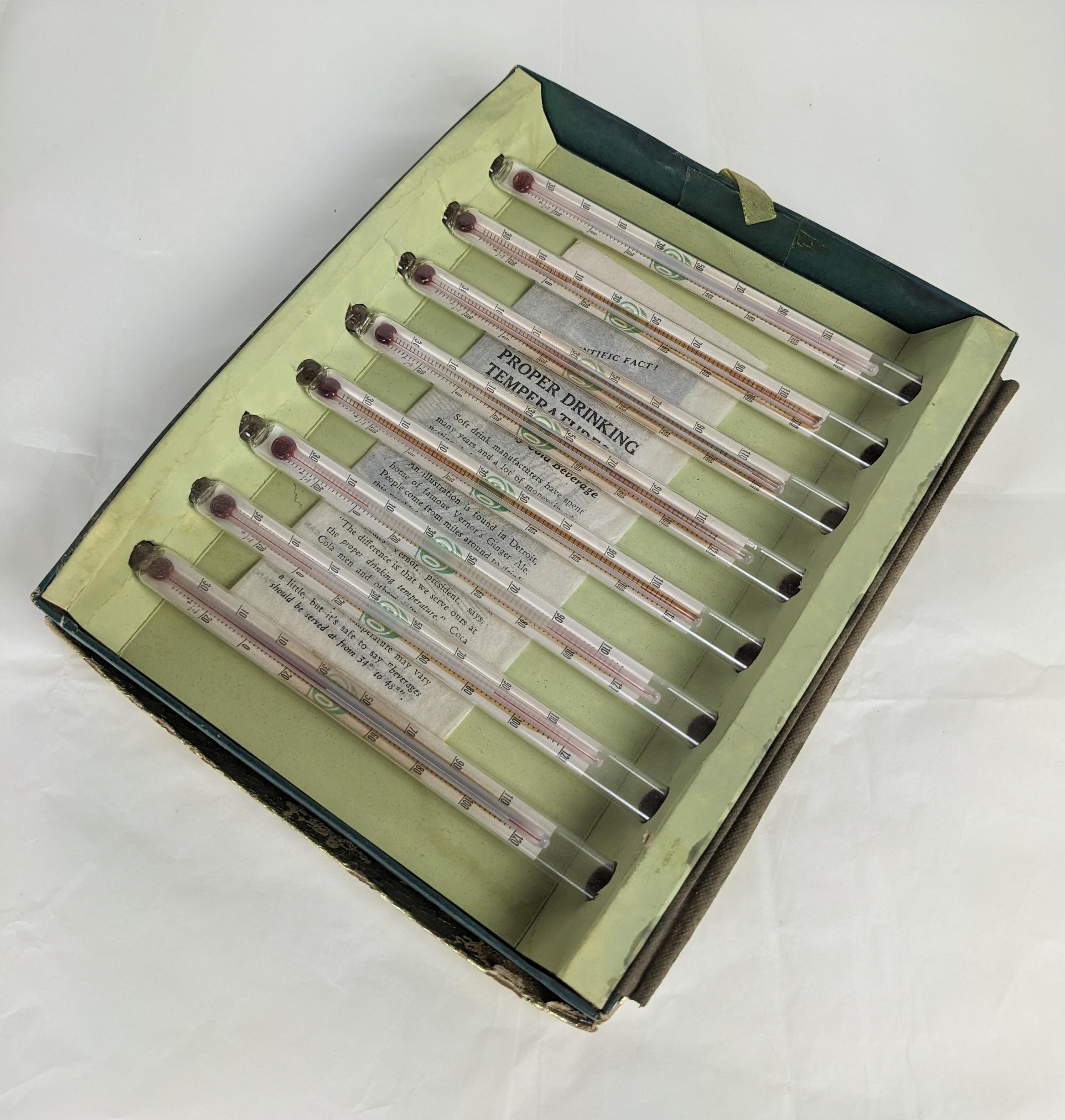 Charmante Art Deco Beverage Novelty Thermometer Drink Stirrers ca. 6,5 