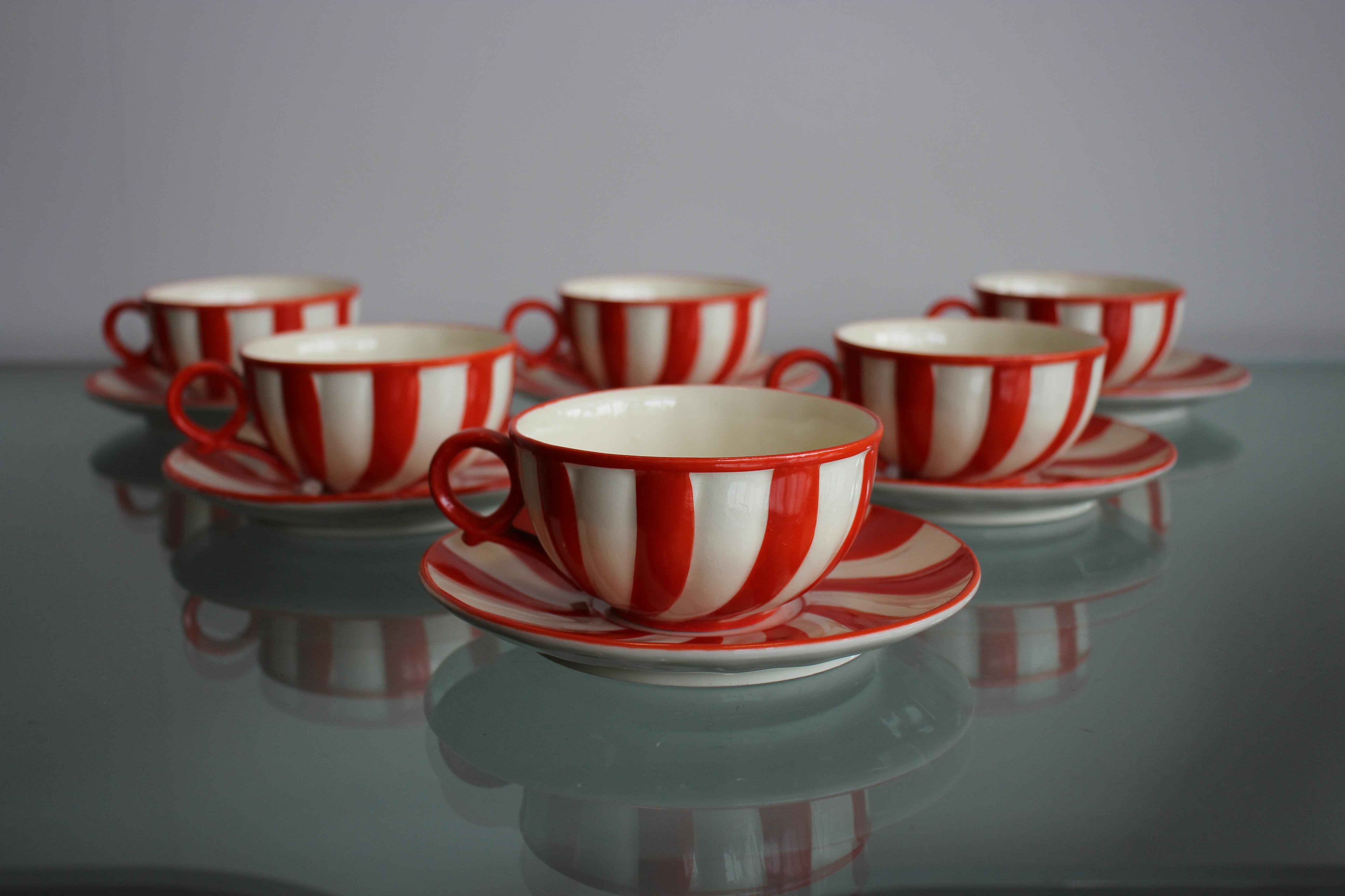 Glazed Art Deco BIHL Tea Set, Czech Republic