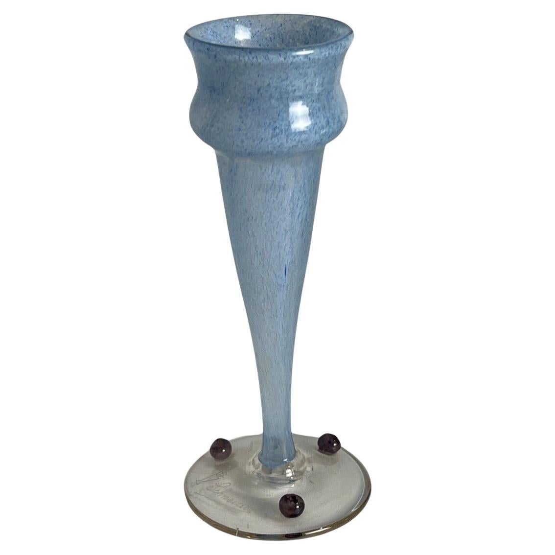 Vaso in vetro Art Déco Bijoux di Charles Schneider