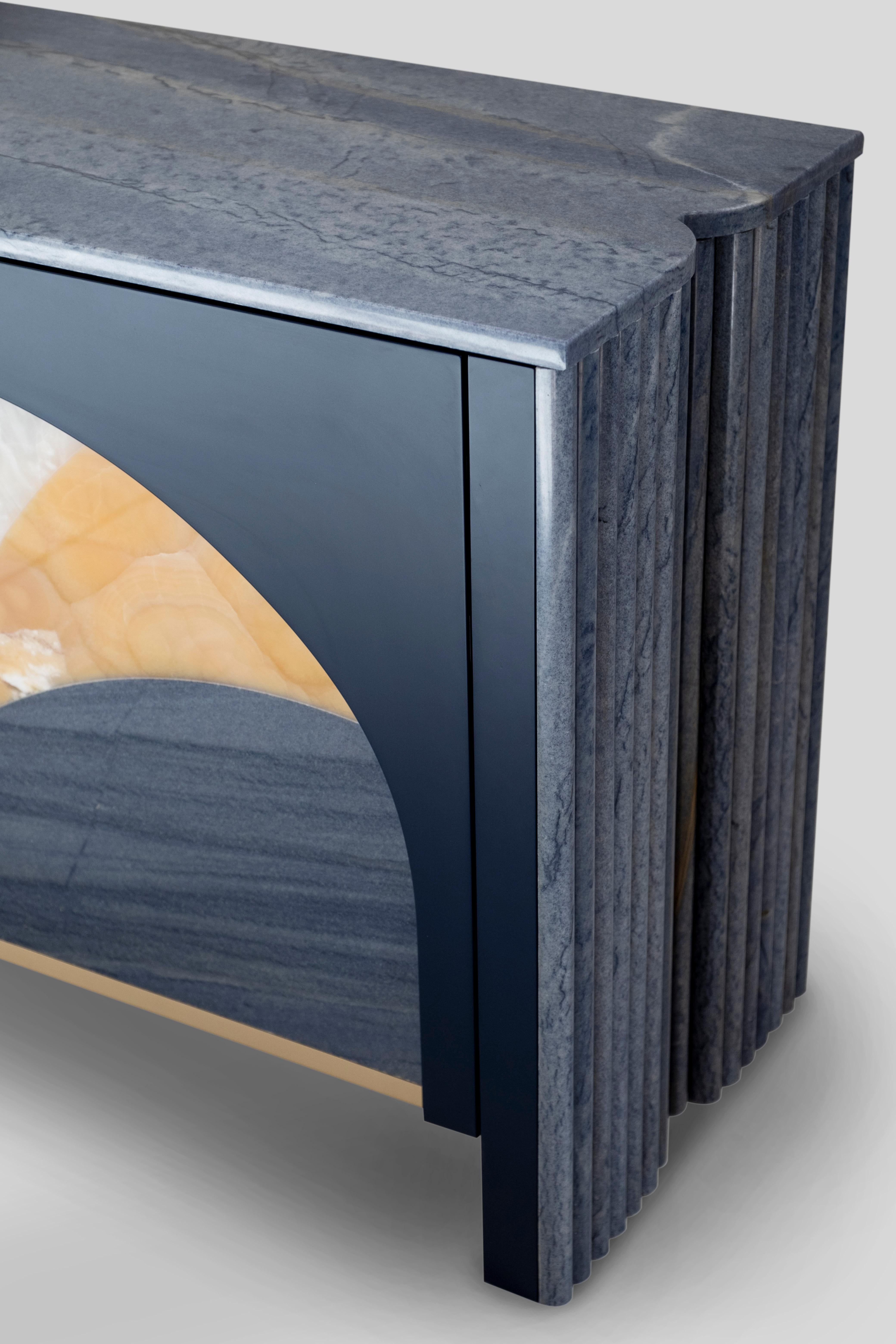 Aparador Art Decó de Mármol Biloba, Mueble de Cóctel, Hecho a Mano Portugal Greenapple en venta 4