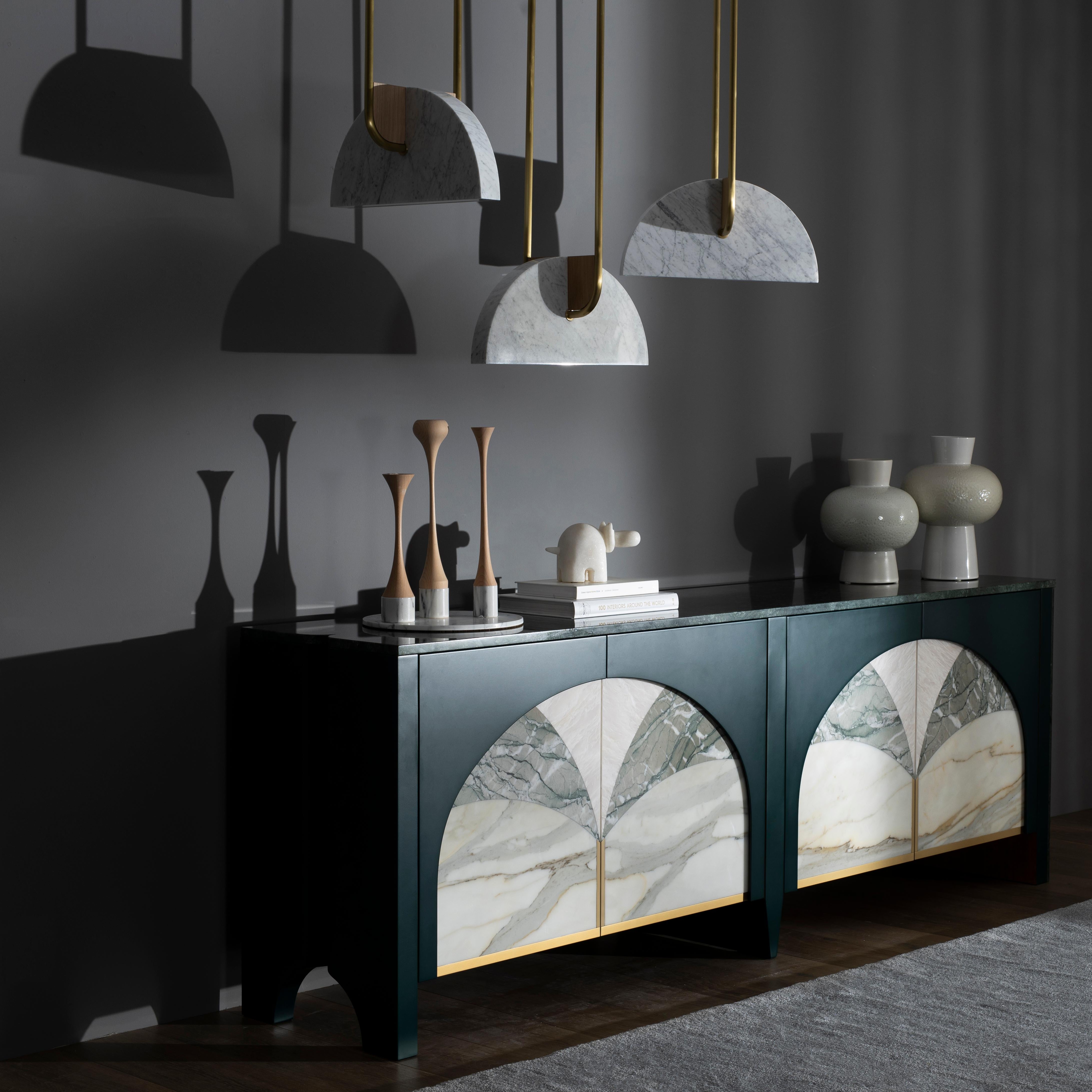 Aparador Art Decó de Mármol Biloba, Mueble de Cóctel, Hecho a Mano Portugal Greenapple en venta 5