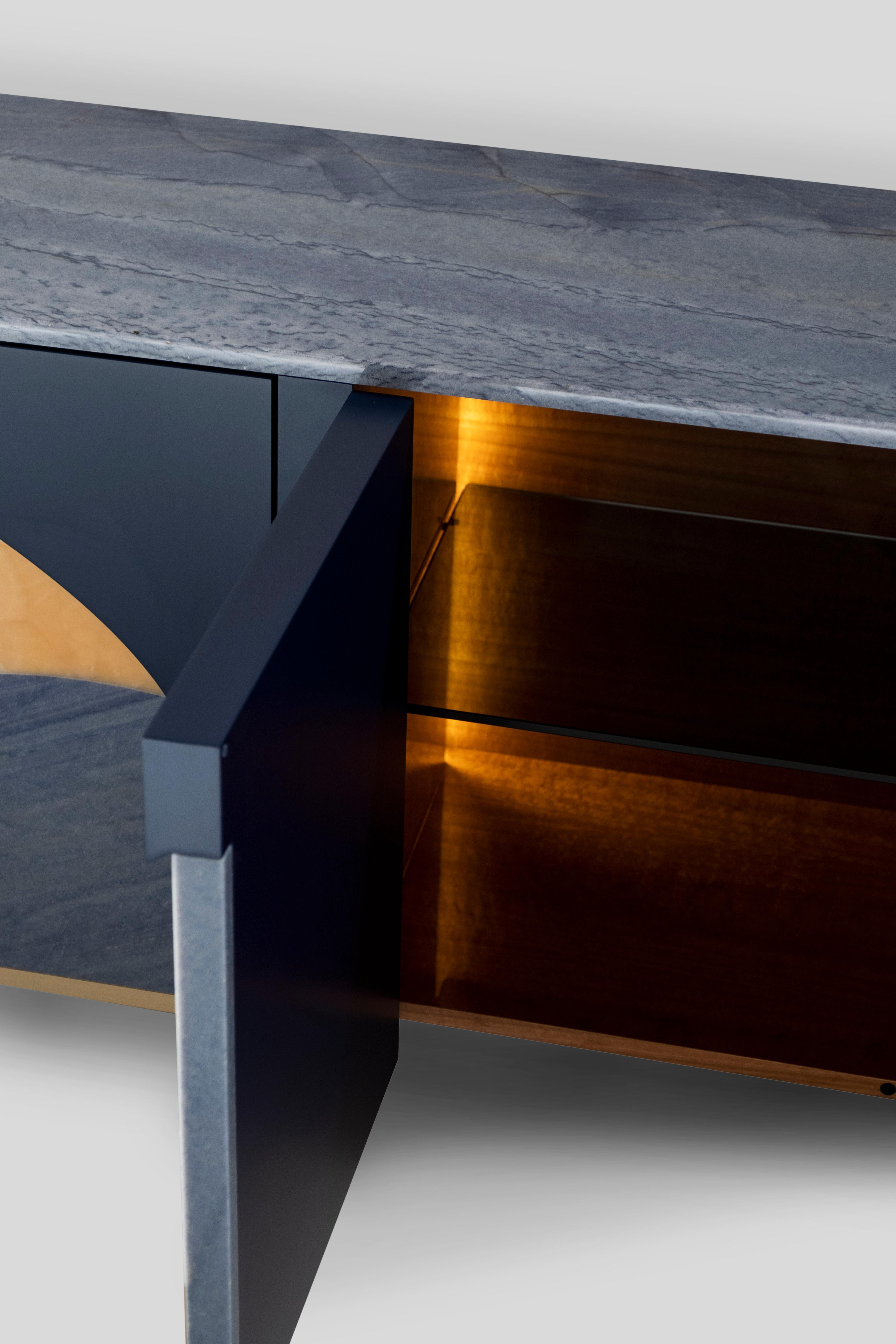 Aparador Art Decó de Mármol Biloba, Mueble de Cóctel, Hecho a Mano Portugal Greenapple en venta 5