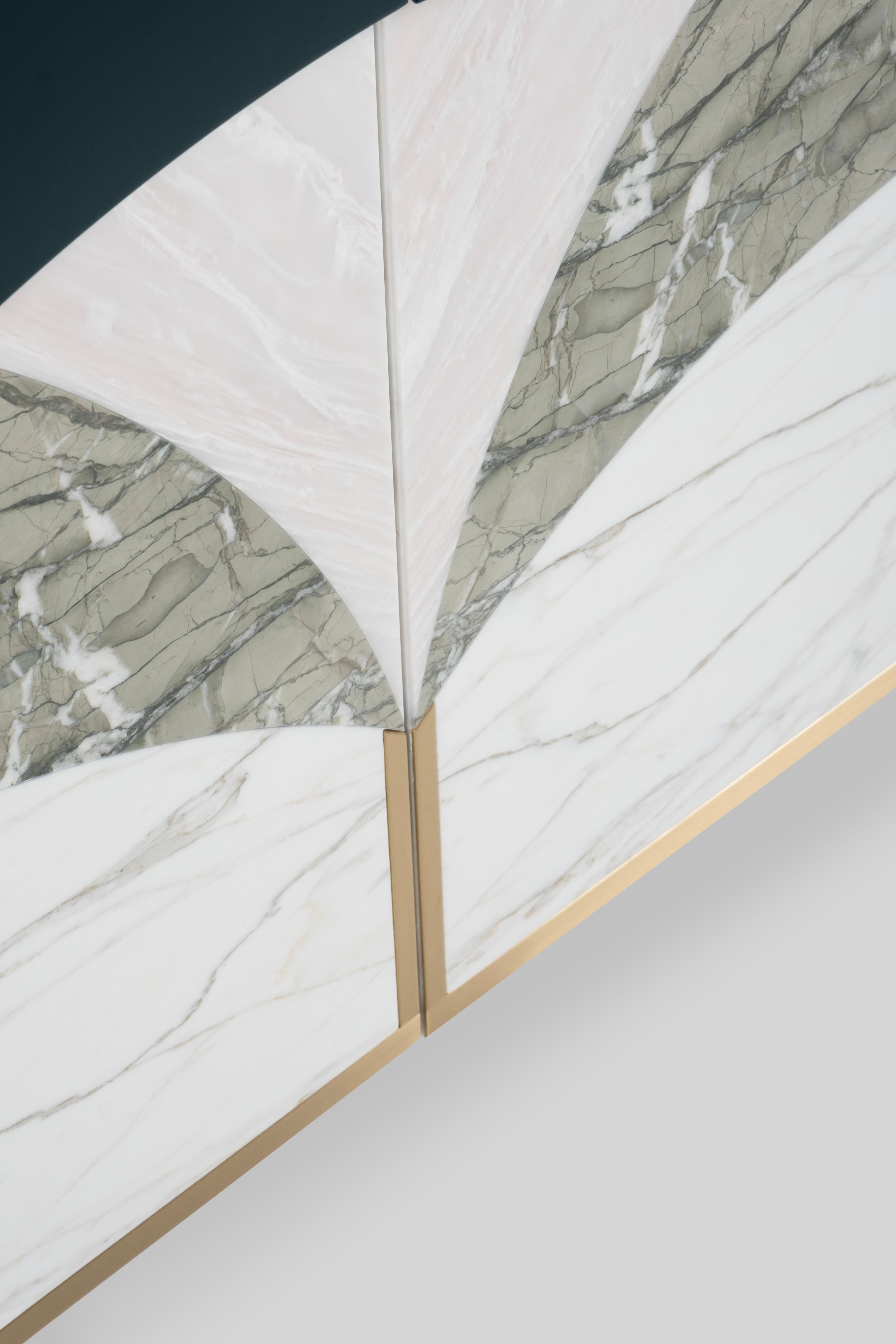 Aparador Art Decó de Mármol Biloba, Mueble de Cóctel, Hecho a Mano Portugal Greenapple en venta 8