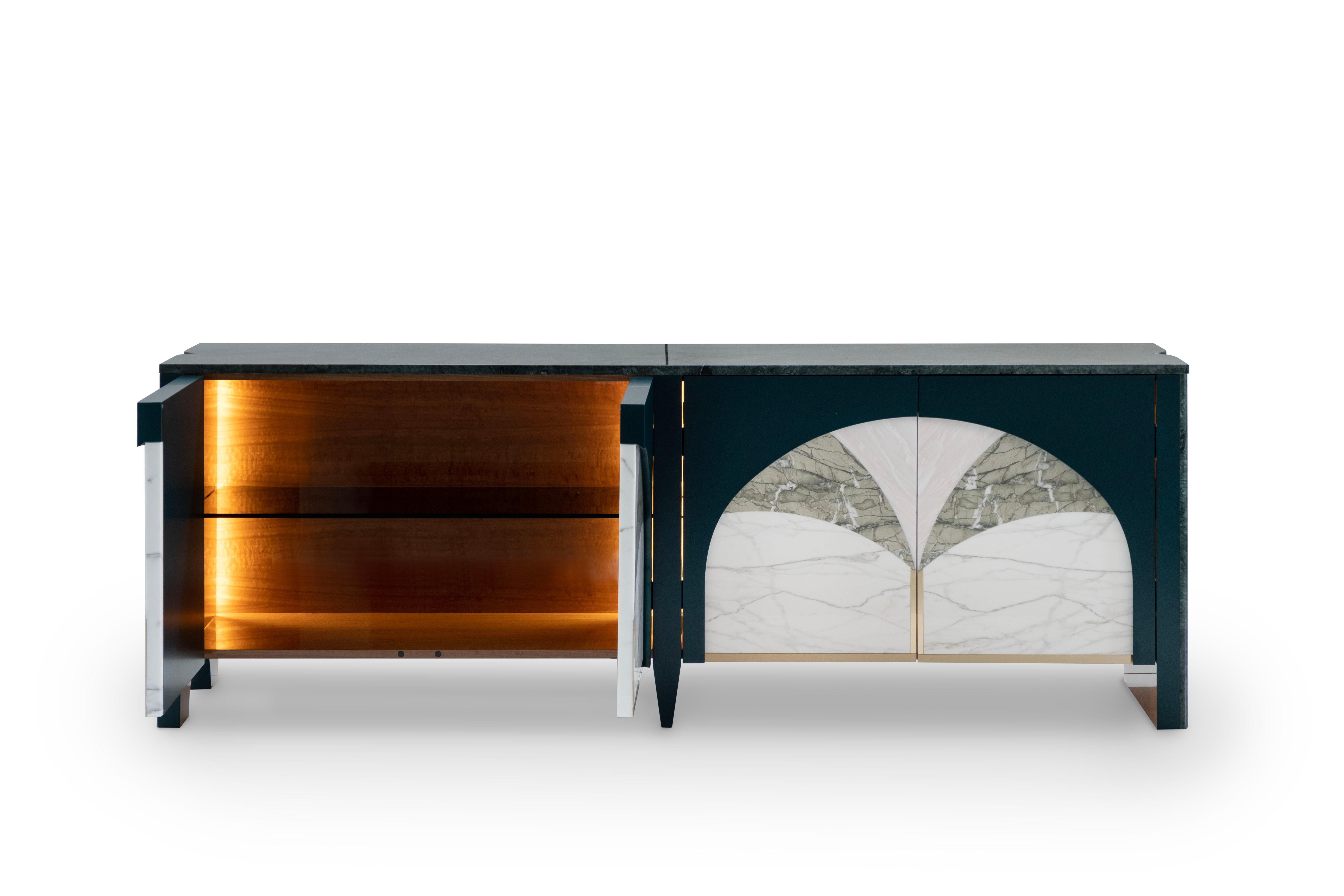 Aparador Art Decó de Mármol Biloba, Mueble de Cóctel, Hecho a Mano Portugal Greenapple en Nuevo estado para la venta en Lisboa, PT