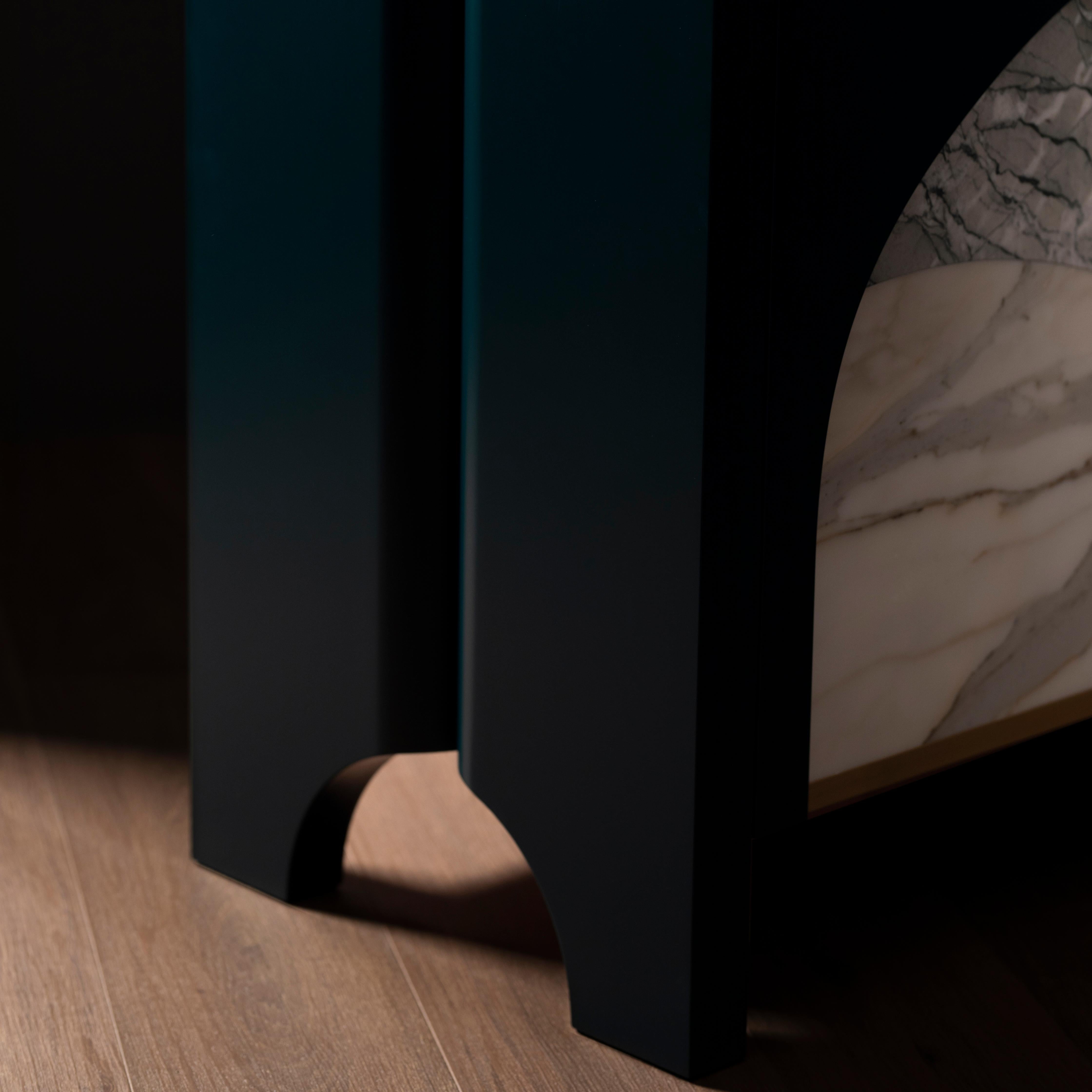 Aparador Art Decó de Mármol Biloba, Mueble de Cóctel, Hecho a Mano Portugal Greenapple en venta 2