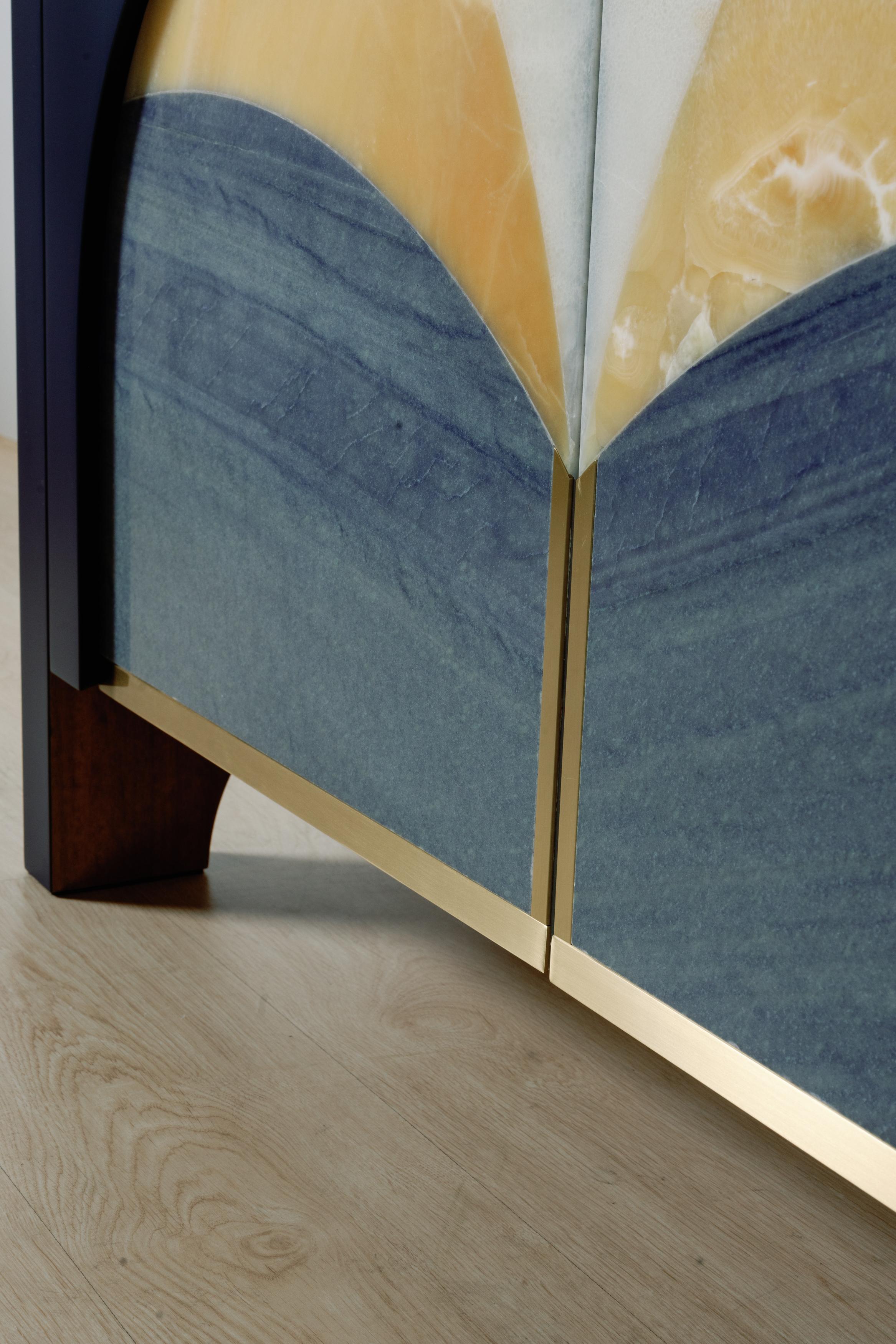 Aparador Art Decó de Mármol Biloba, Mueble de Cóctel, Hecho a Mano Portugal Greenapple en venta 2