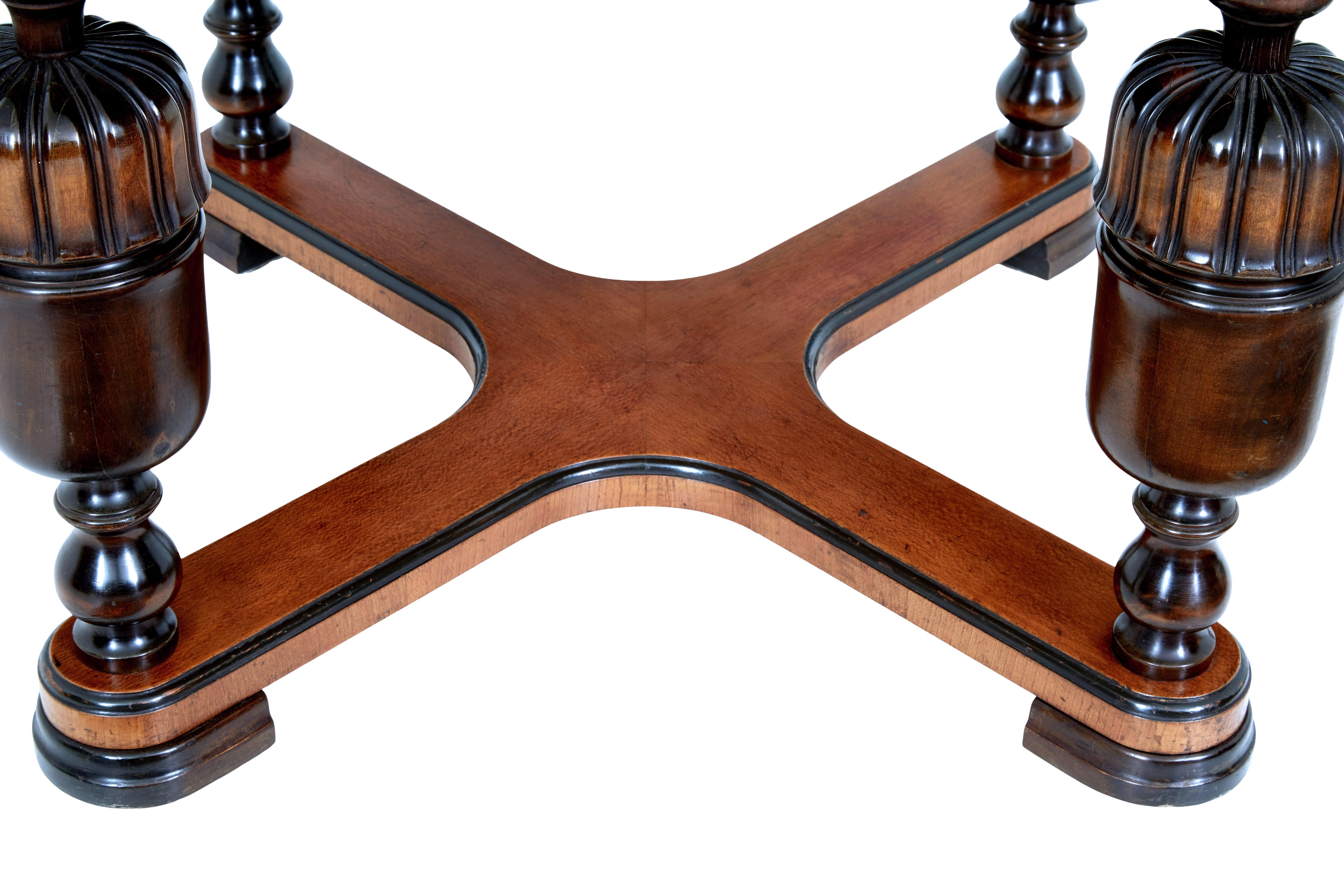 20th Century Art Deco Birch and Elm Circular Coffee Table For Sale