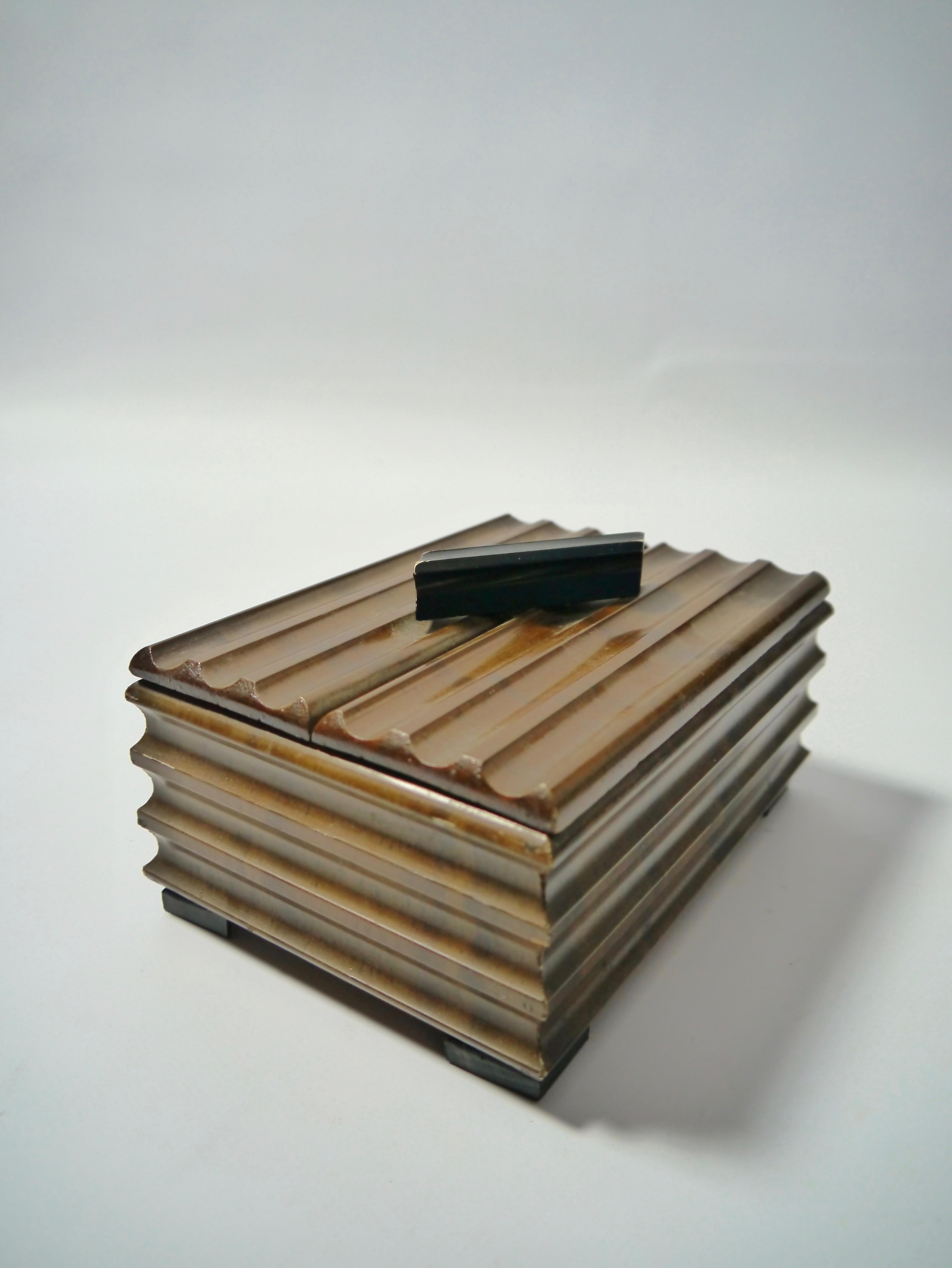 Art Deco Birch Wood Box, Sweden, 1930s In Good Condition In Barcelona, ES