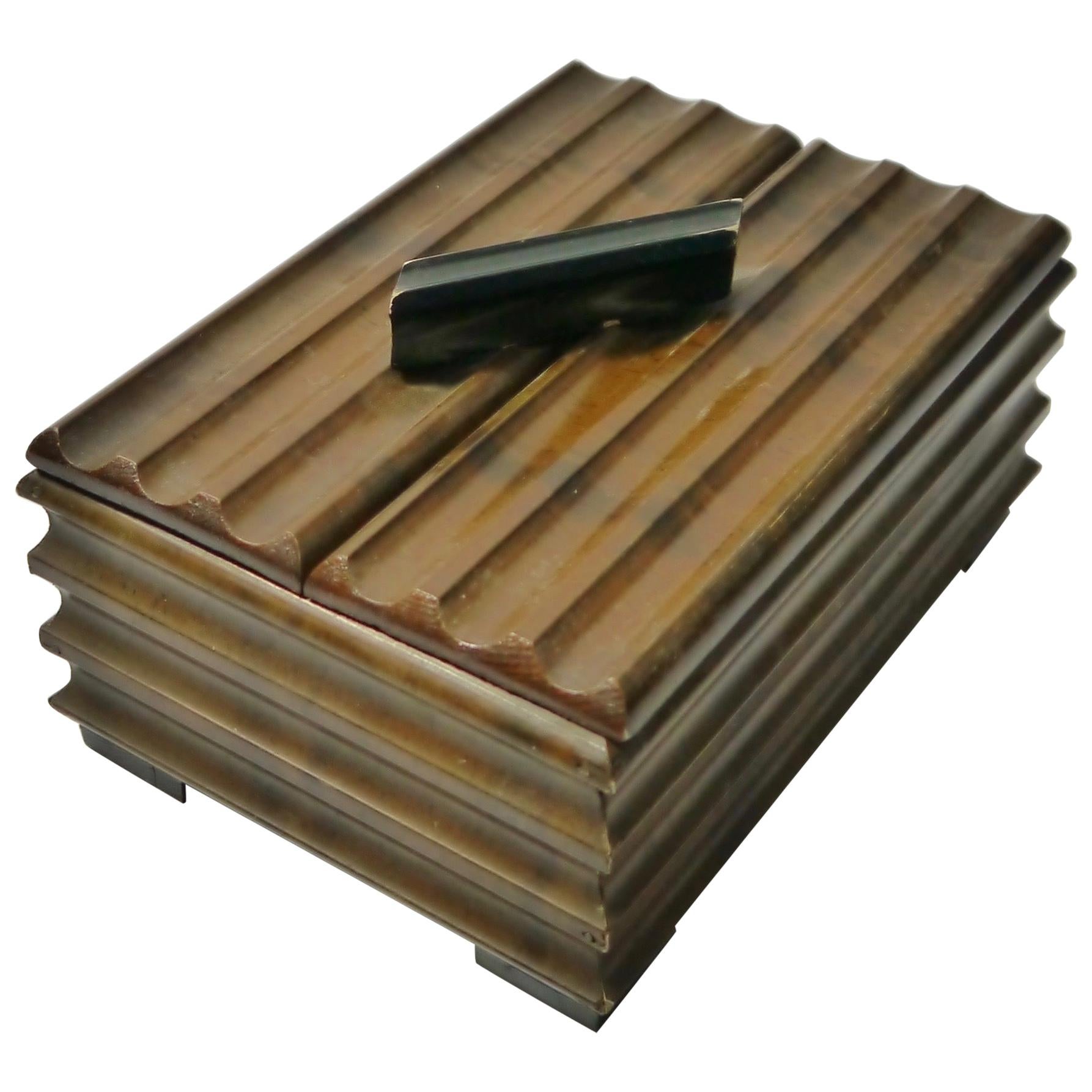 Art Deco Birch Wood Box, Sweden, 1930s