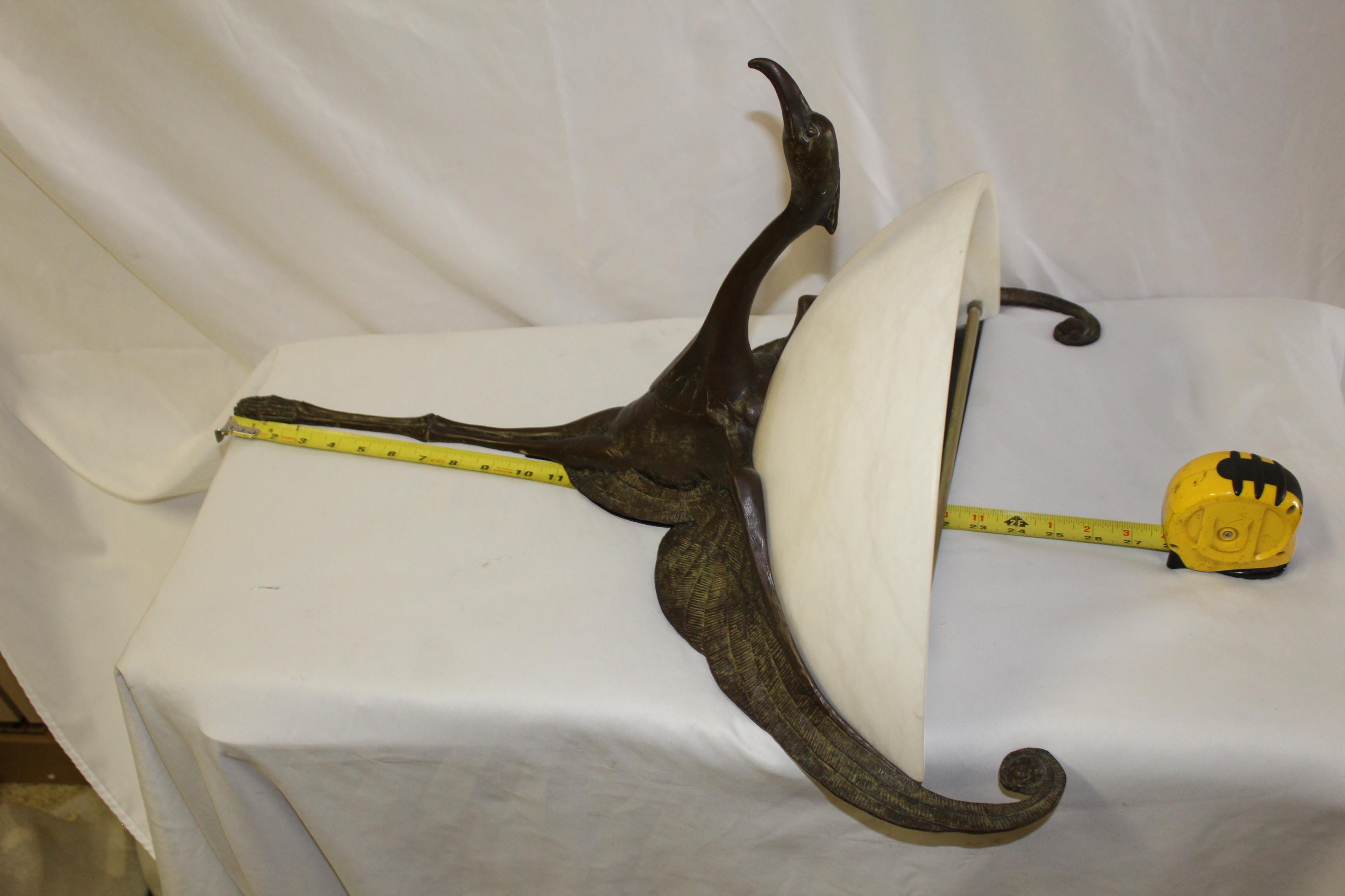 Art Deco Bird Sconces Alabaster and( Bronze) Style of Albert Cheuret 1