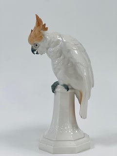 Art Deco bird sculpture in porcelain mark on base circa 1930
